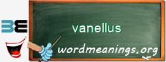 WordMeaning blackboard for vanellus